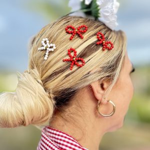 Lacitos coral para el cabello de la mujer